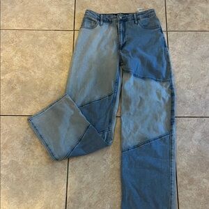 Hollister ultra hi rise Dad 2 tone jeans